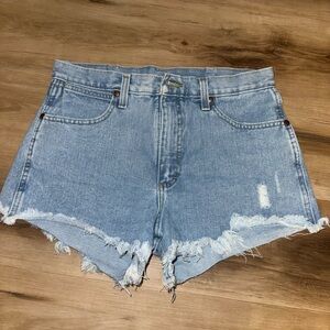 Wrangler Denim Frayed Hem Women Shorts